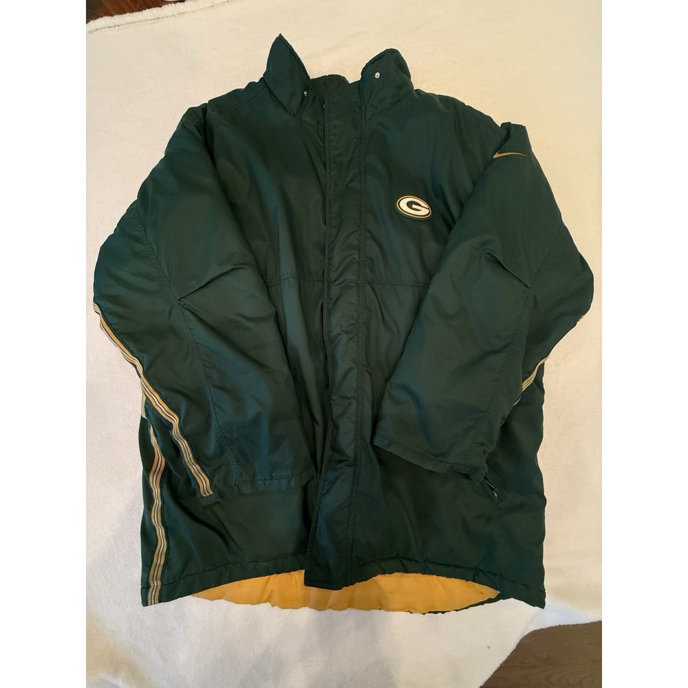 Vintage Green Bay Packers Logo Nike Team Pro Line Jacket Size XL NFL Field Coat